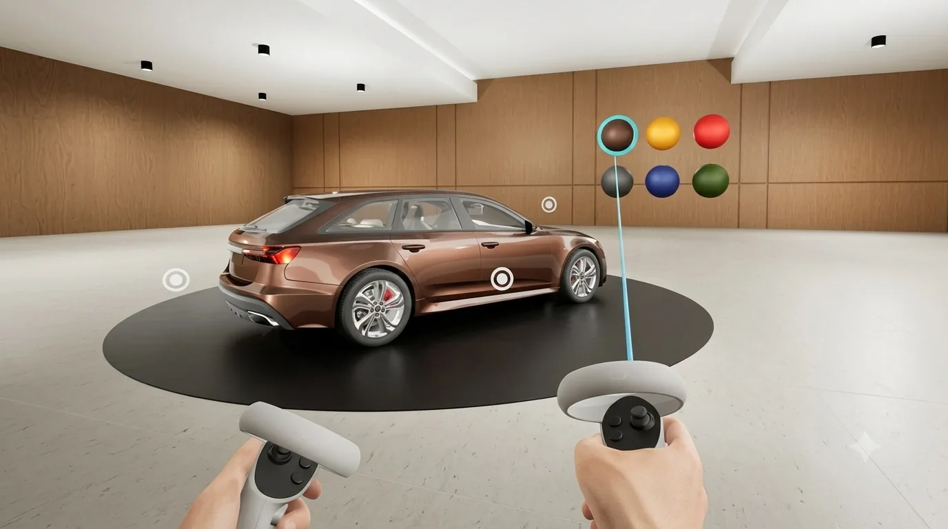 Virtual showroom and walkthrough visual for remote product and space inspection